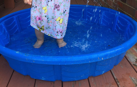 Plastic kiddie pool